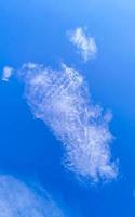 Blue sky with beautiful clouds on sunny day in Mexico. photo