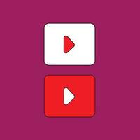 YouTube Play Button Vector Icon