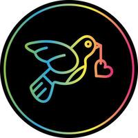 diseño de icono de vector de pájaro de amor