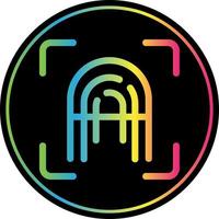 Fingerprint Scan Vector Icon Design