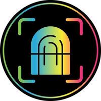 Fingerprint Scan Vector Icon Design