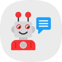Robot Assistant Vector Icon Design