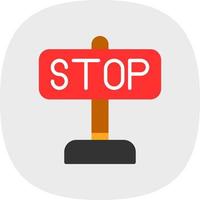 Stop Vector Icon Design