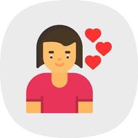 Girlfriend Vector Icon Design