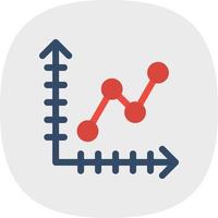 Line Graph Vector Icon Design