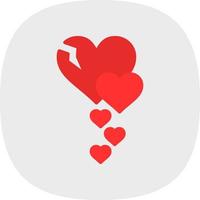 Broken Heart Vector Icon Design