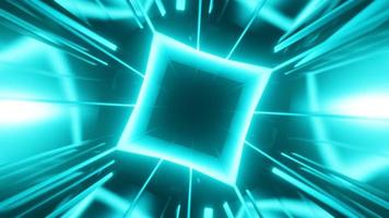 blue empty cube abstract 3d background vj loop template. High quality 4k footage video