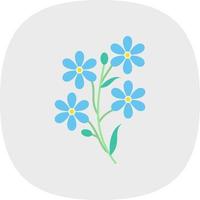 Alpine Forget Me Not Vector Icon Design