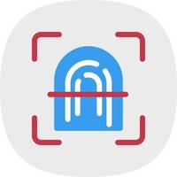 Fingerprint Scan Vector Icon Design