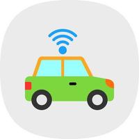 Driverless Car Vector Icon Design