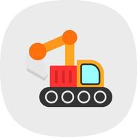 Excavator Vector Icon Design