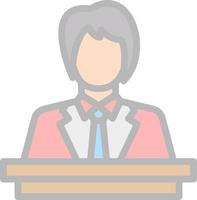 Director Female Vector Icon Design