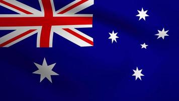 Australia Waving Flag Background Animation. Looping seamless 3D animation. Motion Graphic video