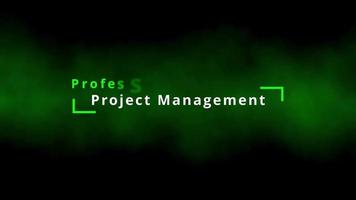 Professional Project management word cloud and tag cloud with recommended methods and advices to improve processes and project realization with conceptual tags and technical terms as educational tips video