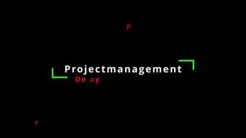 Professional Project management word cloud and tag cloud with recommended methods and advices to improve processes and project realization with conceptual tags and technical terms as educational tips video