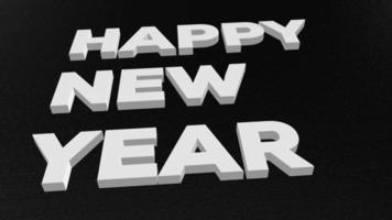Happy new year 3d text. Happy new year 2023. 3d text moving. video