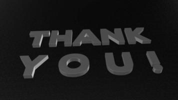 Thank you text on background. 3D text on a plain ground. Thanks for watching text. Thank you text extruded. video