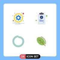 Pack of 4 Modern Flat Icons Signs and Symbols for Web Print Media such as circle symptom setting check spring Editable Vector Design Elements