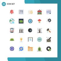 Set of 25 Modern UI Icons Symbols Signs for cloud options eggs control shop Editable Vector Design Elements