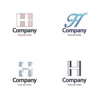 Letter H Big Logo Pack Design Creative Modern logos design for your business vector