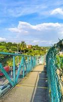 Pedestrian bridge overpass passerelle walkway skyway in Puerto Escondido Mexico. photo