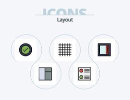 Layout Line Filled Icon Pack 5 Icon Design. . layout. radio button vector