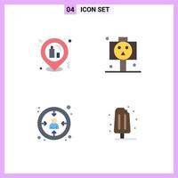 Flat Icon Pack of 4 Universal Symbols of celebration customer placeholder horror user Editable Vector Design Elements