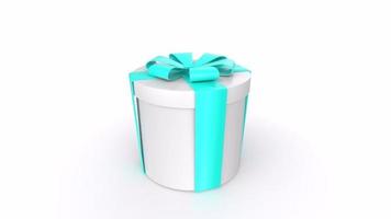 Giftbox isolated on white background video