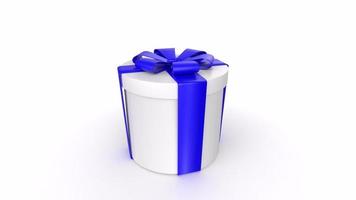 Giftbox isolated on white background video