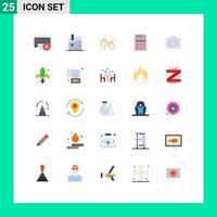 Pictogram Set of 25 Simple Flat Colors of refresh design beauty document woman Editable Vector Design Elements