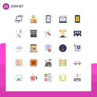 25 iconos creativos signos y símbolos modernos de id mobile inicio móvil lanzando elementos de diseño vectorial editables vector