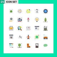 25 Thematic Vector Flat Colors and Editable Symbols of development coding indicator management strategy Editable Vector Design Elements