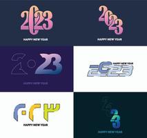 Big Set of 2023 Happy New Year logo text design 2023 number design template vector