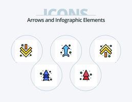 Arrow Line Filled Icon Pack 5 Icon Design. . intersection. up. intersect. rewind vector