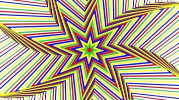 Color bold spin octagonal star simple flat geometric on white background loop. video