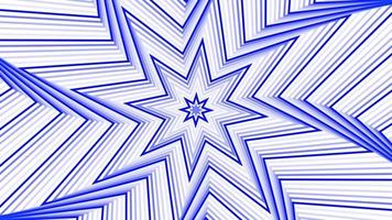 Blue spin octagonal star simple flat geometric on white background loop. video