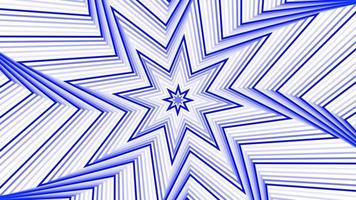 Blue spin octagonal star simple flat geometric on white background loop. video