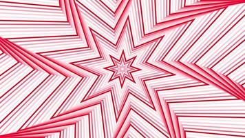 Red spin octagonal star simple flat geometric on white background loop. video