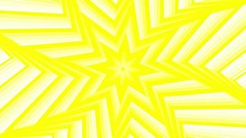 Yellow bold spin octagonal star simple flat geometric on white background loop. video