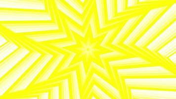 Yellow bold spin octagonal star simple flat geometric on white background loop. video