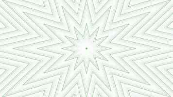 Green slim octagonal star simple flat geometric on white background loop. Starry radio waves endless creative animation. Stars seamless motion graphic backdrop. Astra radar sonar rings design. video