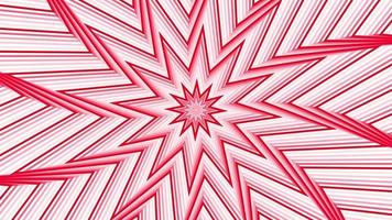 Red spin octagonal star simple flat geometric on white background loop. video