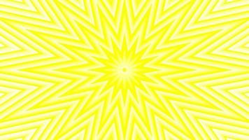 geel zestienhoekig ster gemakkelijk vlak meetkundig Aan wit achtergrond lus. sterrenhemel radio golven eindeloos creatief animatie. sterren naadloos beweging grafisch achtergrond. astra radar sonar ringen ontwerp. video