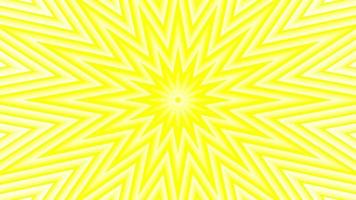 Yellow sixteegonal star simple flat geometric on white background loop. Starry radio waves endless creative animation. Stars seamless motion graphic backdrop. Astra radar sonar rings design. video