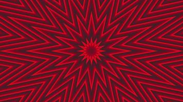 Red sixteegonal star simple flat geometric on dark grey black background loop. Starry radio waves endless creative animation. Stars seamless motion graphic backdrop. Astra radar sonar rings design. video