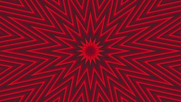 Red sixteegonal star simple flat geometric on dark grey black background loop. Starry radio waves endless creative animation. Stars seamless motion graphic backdrop. Astra radar sonar rings design. video