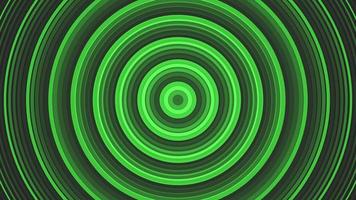 Green bold circles simple flat geometric on dark grey black background loop. video
