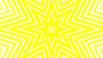 Farbdrehung achteckiger Stern einfach flach geometrisch auf weißer Hintergrundschleife. video