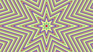 Color octagonal star simple flat geometric on white background loop. video