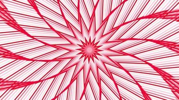 Red spin sixteegonal star simple flat geometric on white background loop. video